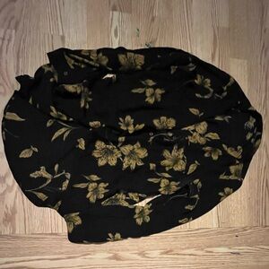 Floral Black and Gold Women's Shirt